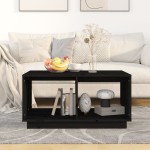 vidaXL Măsuță de cafea, negru, 80x50x40 cm, lemn masiv de pin vidaXL Măsuță de cafea, negru, 80x50x40 cm, lemn masiv de pin