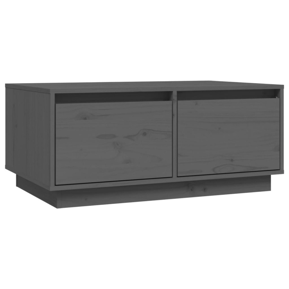 vidaXL Măsuță de cafea, gri, 80x50x35 cm, lemn masiv de pin