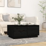 vidaXL Măsuță de cafea, negru, 80x50x35 cm, lemn masiv de pin vidaXL Măsuță de cafea, negru, 80x50x35 cm, lemn masiv de pin