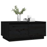 vidaXL Măsuță de cafea, negru, 80x50x35 cm, lemn masiv de pin vidaXL Măsuță de cafea, negru, 80x50x35 cm, lemn masiv de pin
