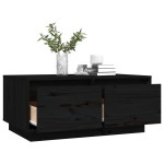 vidaXL Măsuță de cafea, negru, 80x50x35 cm, lemn masiv de pin vidaXL Măsuță de cafea, negru, 80x50x35 cm, lemn masiv de pin