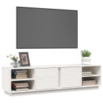vidaXL Comodă TV, alb, 156x40x40 cm, lemn masiv de pin vidaXL Comodă TV, alb, 156x40x40 cm, lemn masiv de pin