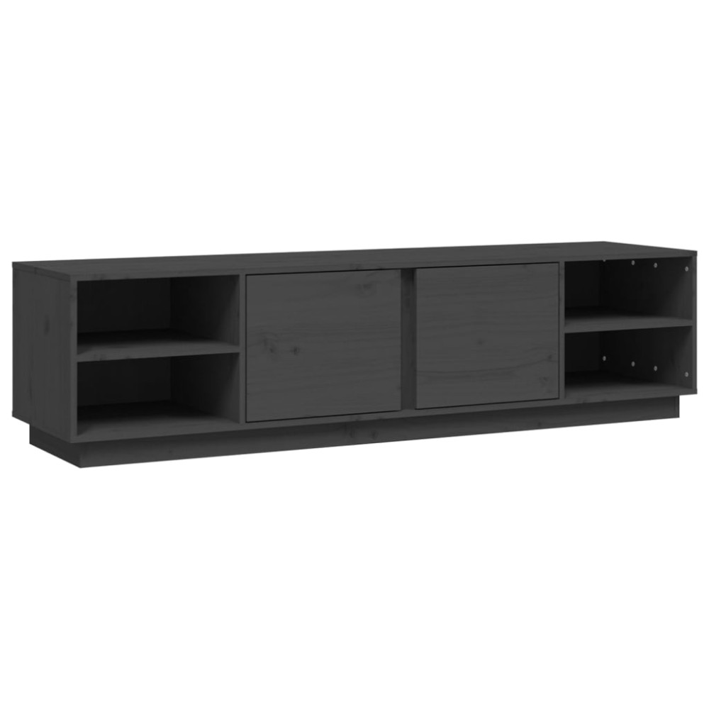 vidaXL Comodă TV, gri, 156x40x40 cm, lemn masiv de pin