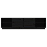 vidaXL Comodă TV, negru, 156x40x40 cm, lemn masiv de pin