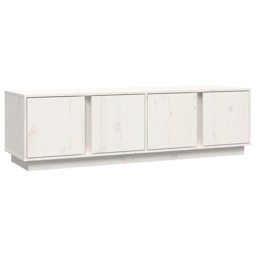 vidaXL Comodă TV, alb, 140x40x40 cm, lemn masiv de pin