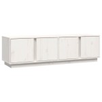 vidaXL Comodă TV, alb, 140x40x40 cm, lemn masiv de pin