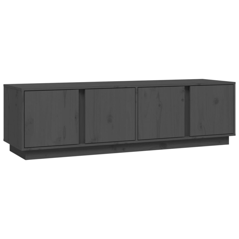 vidaXL Comodă TV, gri, 140x40x40 cm, lemn masiv de pin