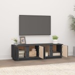 vidaXL Comodă TV, gri, 140x40x40 cm, lemn masiv de pin vidaXL Comodă TV, gri, 140x40x40 cm, lemn masiv de pin