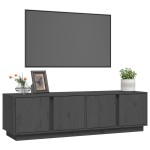 vidaXL Comodă TV, gri, 140x40x40 cm, lemn masiv de pin vidaXL Comodă TV, gri, 140x40x40 cm, lemn masiv de pin