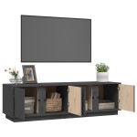 vidaXL Comodă TV, gri, 140x40x40 cm, lemn masiv de pin vidaXL Comodă TV, gri, 140x40x40 cm, lemn masiv de pin