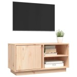 vidaXL Comodă TV, 80x35x40,5 cm, lemn masiv de pin