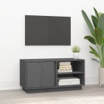 vidaXL Comodă TV, gri, 80x35x40,5 cm, lemn masiv de pin vidaXL Comodă TV, gri, 80x35x40,5 cm, lemn masiv de pin