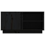 vidaXL Comodă TV, negru, 80x35x40,5 cm, lemn masiv de pin
