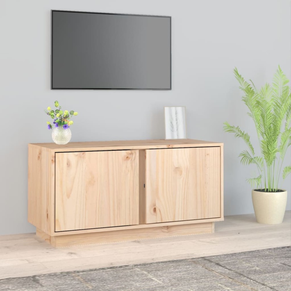 vidaXL Comodă TV, 80x35x40,5 cm, lemn masiv de pin