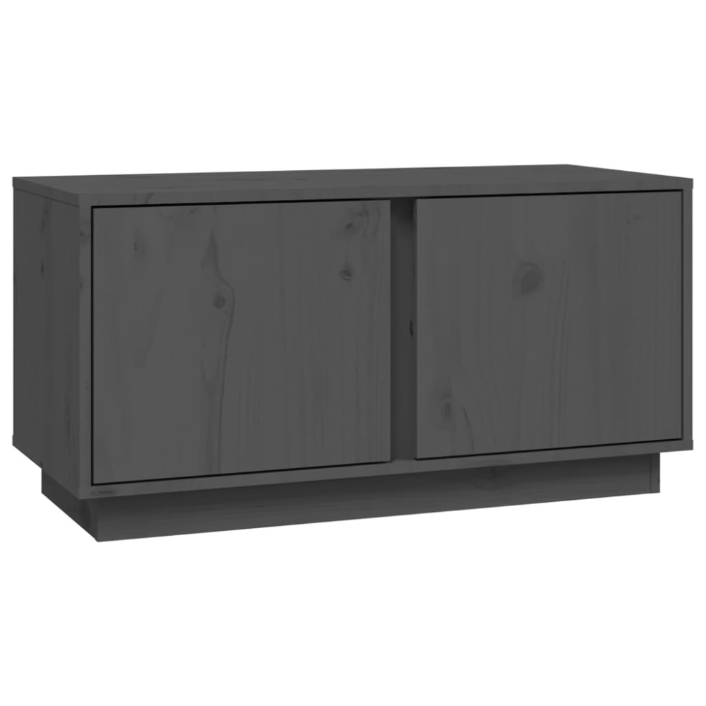 vidaXL Comodă TV, gri, 80x35x40,5 cm, lemn masiv de pin