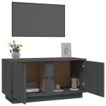 vidaXL Comodă TV, gri, 80x35x40,5 cm, lemn masiv de pin vidaXL Comodă TV, gri, 80x35x40,5 cm, lemn masiv de pin