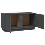 vidaXL Comodă TV, gri, 80x35x40,5 cm, lemn masiv de pin vidaXL Comodă TV, gri, 80x35x40,5 cm, lemn masiv de pin