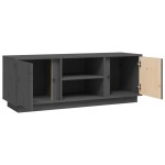 vidaXL Comodă TV, gri, 110x35x40,5 cm, lemn masiv de pin vidaXL Comodă TV, gri, 110x35x40,5 cm, lemn masiv de pin