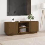 vidaXL Comodă TV, maro miere, 110x35x40,5 cm, lemn masiv de pin vidaXL Comodă TV, maro miere, 110x35x40,5 cm, lemn masiv de pin