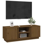 vidaXL Comodă TV, maro miere, 110x35x40,5 cm, lemn masiv de pin vidaXL Comodă TV, maro miere, 110x35x40,5 cm, lemn masiv de pin