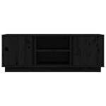 vidaXL Comodă TV, negru, 110x35x40,5 cm, lemn masiv de pin