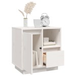 vidaXL Noptiere, 2 buc., alb, 50x34x50 cm, lemn masiv de pin