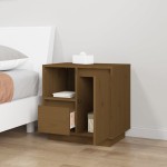 vidaXL Noptiere, 2 buc., maro miere, 50x34x50 cm, lemn masiv de pin vidaXL Noptiere, 2 buc., maro miere, 50x34x50 cm, lemn masiv de pin