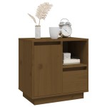 vidaXL Noptiere, 2 buc., maro miere, 50x34x50 cm, lemn masiv de pin vidaXL Noptiere, 2 buc., maro miere, 50x34x50 cm, lemn masiv de pin
