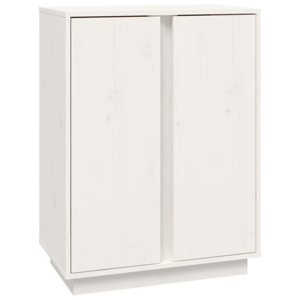 vidaXL Servantă, alb, 60x35x80 cm, lemn masiv de pin