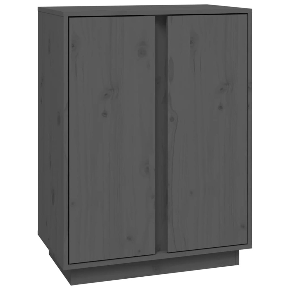 vidaXL Servantă, gri, 60x35x80 cm, lemn masiv de pin