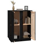 vidaXL Servantă, negru, 60x35x80 cm, lemn masiv de pin vidaXL Servantă, negru, 60x35x80 cm, lemn masiv de pin