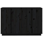 vidaXL Servantă, negru, 120x35x80 cm, lemn masiv de pin