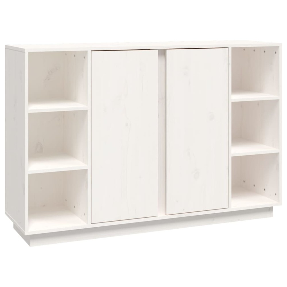 vidaXL Servantă, alb, 120x35x80 cm, lemn masiv de pin