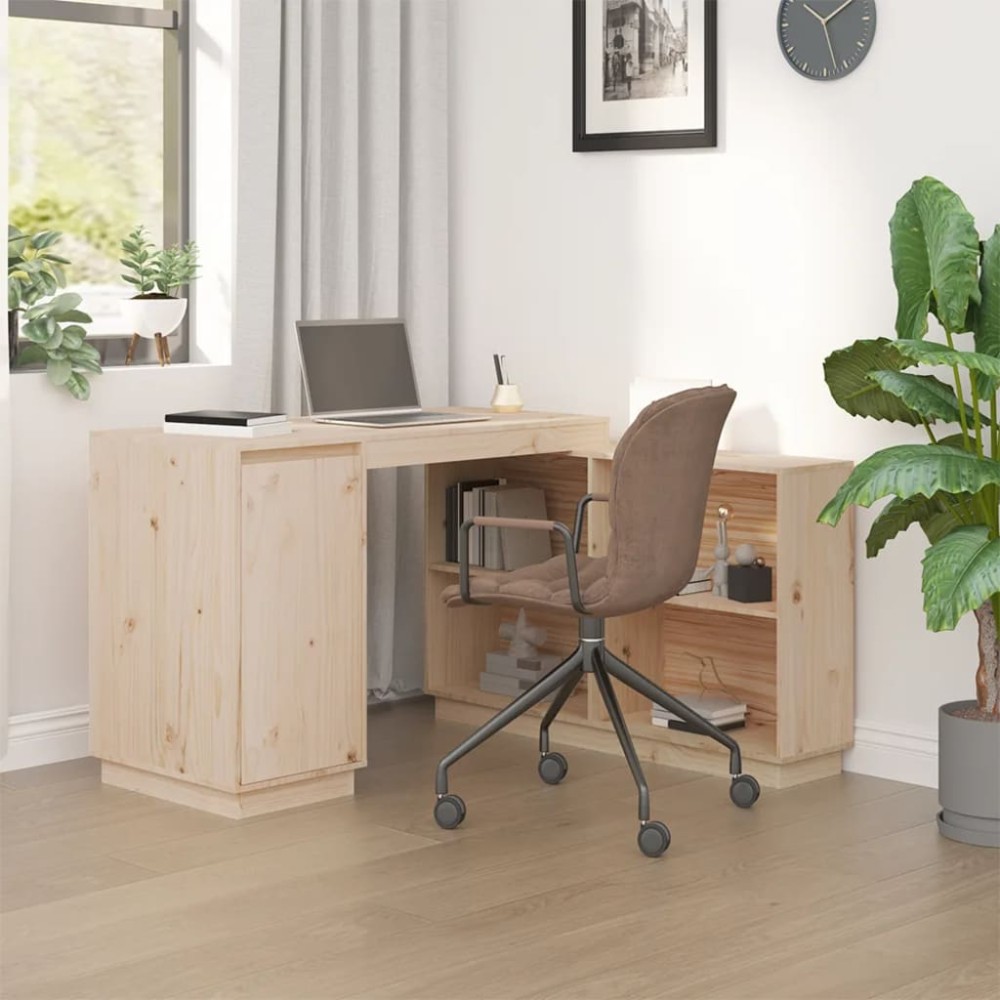 vidaXL Birou, 110x50x75 cm, lemn masiv de pin