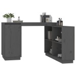 vidaXL Birou, gri, 110x50x75 cm, lemn masiv de pin