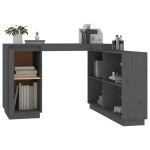 vidaXL Birou, gri, 110x50x75 cm, lemn masiv de pin
