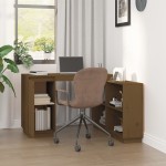 vidaXL Birou, maro miere, 110x50x75 cm, lemn masiv de pin