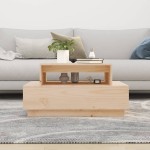 vidaXL Măsuță de cafea, 80x55x40,5 cm, lemn masiv de pin vidaXL Măsuță de cafea, 80x55x40,5 cm, lemn masiv de pin