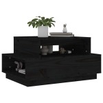 vidaXL Măsuță de cafea, negru, 80x55x40,5 cm, lemn masiv de pin vidaXL Măsuță de cafea, negru, 80x55x40,5 cm, lemn masiv de pin