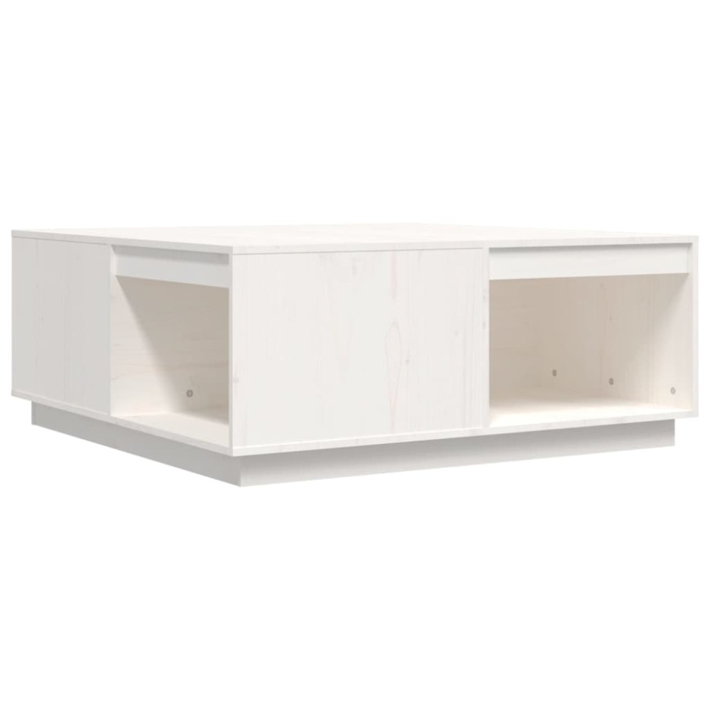 vidaXL Măsuță de cafea, alb, 100x101x40,5 cm, lemn masiv de pin