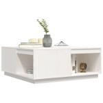 vidaXL Măsuță de cafea, alb, 100x101x40,5 cm, lemn masiv de pin