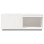 vidaXL Măsuță de cafea, alb, 100x101x40,5 cm, lemn masiv de pin