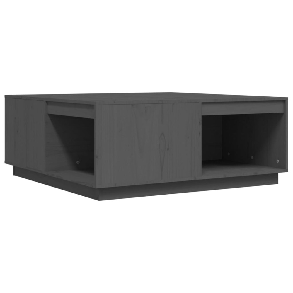 vidaXL Măsuță de cafea, gri, 100x101x40,5 cm, lemn masiv de pin