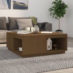 vidaXL Măsuță de cafea, maro miere, 100x101x40,5 cm, lemn masiv de pin vidaXL Măsuță de cafea, maro miere, 100x101x40,5 cm, lemn masiv de pin