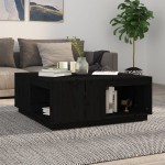 vidaXL Măsuță de cafea, negru, 100x101x40,5 cm, lemn masiv de pin vidaXL Măsuță de cafea, negru, 100x101x40,5 cm, lemn masiv de pin