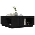vidaXL Măsuță de cafea, negru, 100x101x40,5 cm, lemn masiv de pin vidaXL Măsuță de cafea, negru, 100x101x40,5 cm, lemn masiv de pin