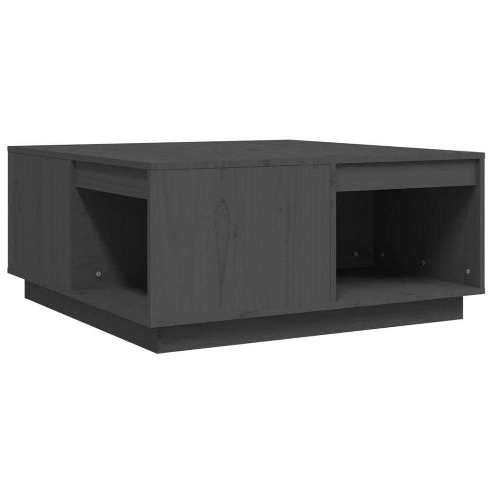 vidaXL Măsuță de cafea, gri, 80x81x36,5 cm, lemn masiv de pin