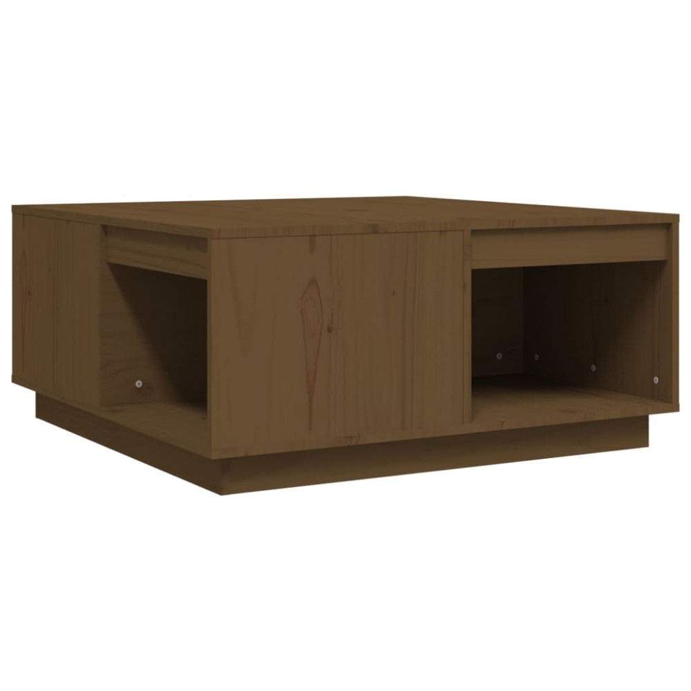 vidaXL Măsuță de cafea, maro miere, 80x81x36,5 cm, lemn masiv de pin