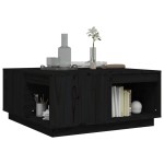 vidaXL Măsuță de cafea, negru, 80x81x36,5 cm, lemn masiv de pin vidaXL Măsuță de cafea, negru, 80x81x36,5 cm, lemn masiv de pin