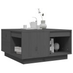 vidaXL Măsuță de cafea, gri, 60x61x32,5 cm, lemn masiv de pin vidaXL Măsuță de cafea, gri, 60x61x32,5 cm, lemn masiv de pin